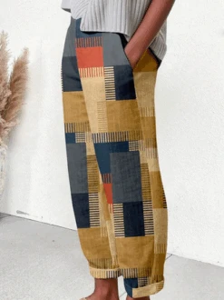 Colorblock Casual Pants