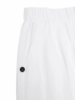 Loose Casual Cotton Linen Elastic Waist Pants With Pockets And Buttoned Design -Zolucky Sales Store b60d7d4b4b4a402a08b467be4d1d775c