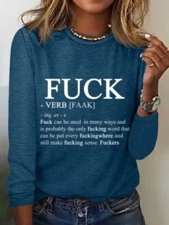 Text Letters Casual Jersey Loose T-Shirt -Zolucky Sales Store b6226b9e5c9b7a2262853c8f5c2c4f6b