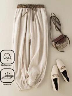 Tight Casual Cotton Pants