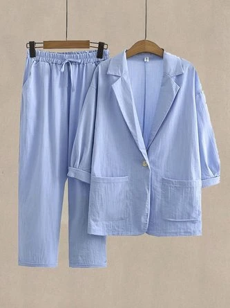 Loose Cotton Casual Two-Piece Set 1 Loose Cotton Casual Two-Piece Set
