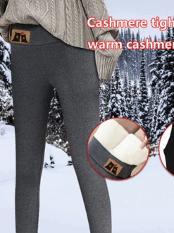 Winter Warm High Waist Stretchy Thick Cashmere Leggings