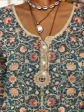 Ethnic Casual Crew Neck Knitted Sweatshirt 6 Ethnic Casual Crew Neck Knitted Sweatshirt - Image 6