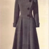Vintage Wool Blend Winter Buttoned Ruched High Waist Slim Fit Stand Collar Overcoat
