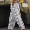 Plus Size Casual Striped Pants