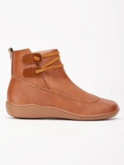 Zolucky Vintage Women Casual Braided Strap Breathable Lether PU Flat Heel Classic Boots -Zolucky Sales Store b826a0c99b7032da0bd385b8e691405c