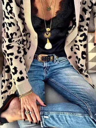 Collarless Wool/Knitting Sweater Coat 2 Collarless Wool/Knitting Sweater Coat - Image 2