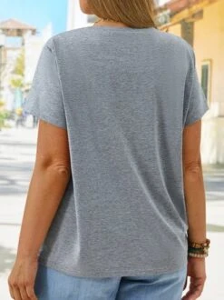 Plus Size Crew Neck Loosen Short Sleeve T-Shirt -Zolucky Sales Store b9e013dc0137bbb2ba31e6422133d744