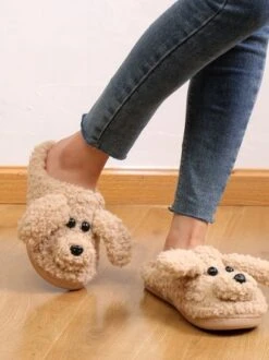 Casual Cartoon Dog Fluffy Toe-covered Slippers -Zolucky Sales Store ba3e8b76fb5619c9ba4337b2464ed401