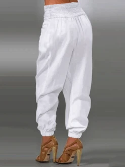 Casual Loose Plain Cotton And Linen Pants -Zolucky Sales Store bb5bcd19a98db479c97e063aad926f31