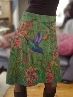 Plus Size Casual Vintage Animal Skirt