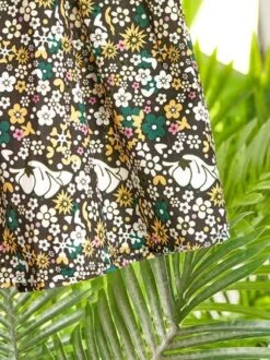 Casual Floral V Neck Short Sleeve Dress -Zolucky Sales Store bc1fca5afd44a9baa2214889287b1475