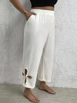 Plus Size Vacation Plain Loose Pants -Zolucky Sales Store bc521c41da7794617afe6b1a3ebb66c9