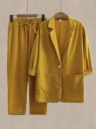 Loose Cotton Casual Two-Piece Set 3 Loose Cotton Casual Two-Piece Set - Image 3