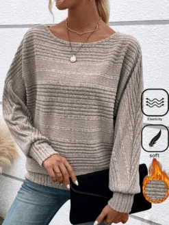 Plus Size Loose Plain Crew Neck Casual Sweatshirt