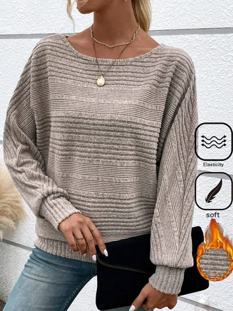 Plus Size Loose Plain Crew Neck Casual Sweatshirt 1 Plus Size Loose Plain Crew Neck Casual Sweatshirt