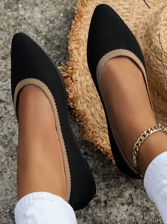 Casual Color Block Comfy Insole Slip On Shallow Shoes 17 Casual Color Block Comfy Insole Slip On Shallow Shoes - Image 17