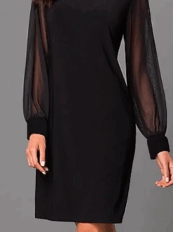 Plus Size Plain Casual Loose Crew Neck Dress -Zolucky Sales Store bd8b454bdd262f5bc7627f445c3c1330