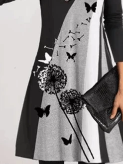 Knitted Long Sleeve Abstract Knitting Dress -Zolucky Sales Store bdf4e04bfca75a040d2bc94133485403