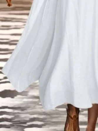 Women 3/4 Sleeve Round Neck Midi Dress Two-Piece Suit 3 Women 3/4 Sleeve Round Neck Midi Dress Two-Piece Suit - Image 3