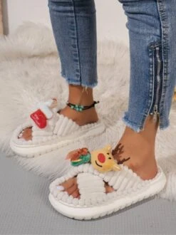 Christmas Santa Claus Elk Bow Cross-strap Plush Slippers 17 Christmas Santa Claus Elk Bow Cross-strap Plush Slippers -Zolucky Sales Store be4f3b7800e944d3a5990c575ce4c946 1695263472174