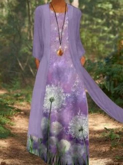 A-line Crew Neck Two-Piece Set -Zolucky Sales Store be8294ebac59ed3bb081867433fe4b03