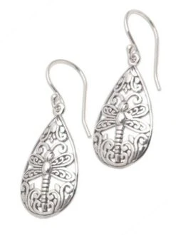 Vintage Silver Dragonfly Cutout Metal Earrings Casual Ethnic Women's Jewelry -Zolucky Sales Store bee1af46dbb3f175ad3cb135103a4eef