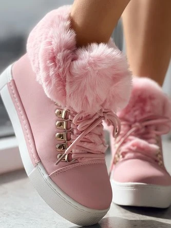 Christmas Plush Plain Casual Winter Cotton-Padded Suede Flat Heel Slip On Classic Boots 10 Christmas Plush Plain Casual Winter Cotton-Padded Suede Flat Heel Slip On Classic Boots - Image 10