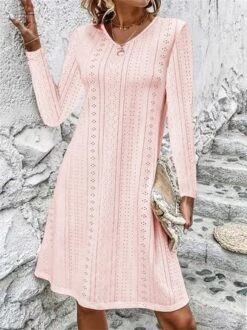 Casual Jacquard Loose Dress -Zolucky Sales Store bfc2c1e3ae5d24ca88b8818d6916b652