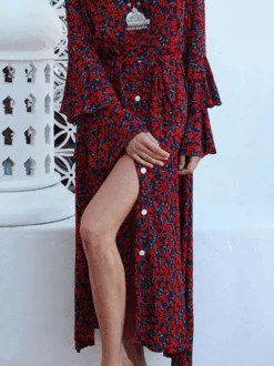 Casual Disty Floral Loose Dress -Zolucky Sales Store c01707cc093df74e74f9385befbe475d