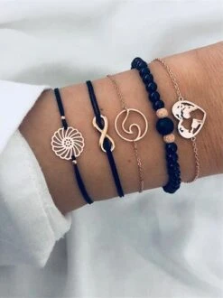 Casual Five Piece Bracelet Set