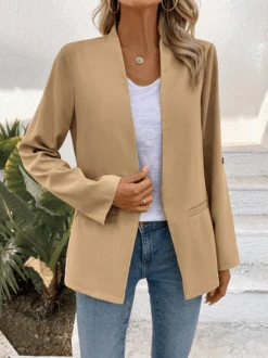 Casual Adjustable Sleeve Plain Blazer 11 Casual Adjustable Sleeve Plain Blazer -Zolucky Sales Store c11029c8294b79c8e0ff1e3c25908f79