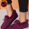 Winter Casual Non-Slip Furry Lined Flat Peas Shoes