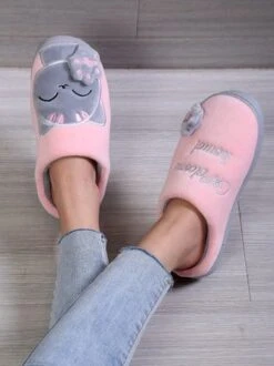 Casual Cartoon Cat Letters Embroidery Warmth Fluffy Slippers 25 Casual Cartoon Cat Letters Embroidery Warmth Fluffy Slippers -Zolucky Sales Store c1d81f13bc5035d7330fb2155ee7477e