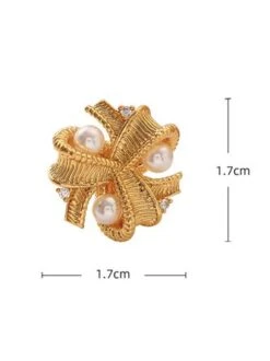 Elegant Imitation Pearl Rhinestone Textured Stud Earrings -Zolucky Sales Store c1e60f1daef24d983f8231499f7756b6