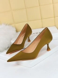 Women Minimalist Wineglass Heel Shallow Pumps -Zolucky Sales Store c220771a86d874a00e4fb285f7f98ca0