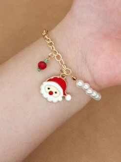 Christmas Cartoon Snowflake Santa Claus Imitation Pearls Bracelets 18 Christmas Cartoon Snowflake Santa Claus Imitation Pearls Bracelets -Zolucky Sales Store c2d62162daa04a0b7332ec5d53eb0765