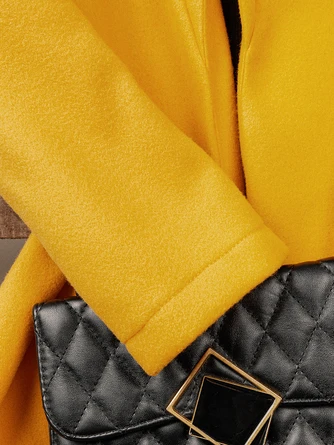 Loose Plain Casual H-Line Long Sleeve Winter Long Sleeve Coat 8 Loose Plain Casual H-Line Long Sleeve Winter Long Sleeve Coat - Image 8