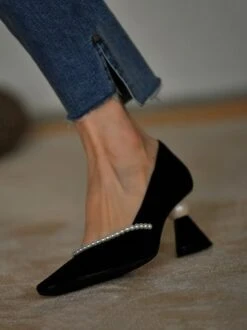 Elegant Imitation Pearl Shaped Heel Pumps -Zolucky Sales Store c43bf3429b71e67875a55ed84dc17e51