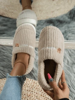 Plain Autumn Fleece Fluffy Slippers 24 Plain Autumn Fleece Fluffy Slippers -Zolucky Sales Store c457840a07cf42bd14cc8f09c6461692