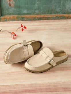 Women Soft Sole Casual Comfy Leather Slip On Sandals -Zolucky Sales Store c526219b1656da5bac73f76dbc6eade8