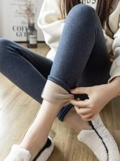 Fleece Plain Tight Casual Leggings -Zolucky Sales Store c556266b563df1324d261c9012b0b9ed