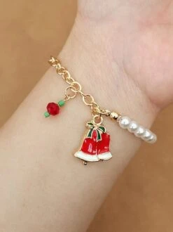 Christmas Cartoon Snowflake Santa Claus Imitation Pearls Bracelets 19 Christmas Cartoon Snowflake Santa Claus Imitation Pearls Bracelets -Zolucky Sales Store c57ac8a49c5b64972705606edd3c2d02
