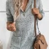 V Neck Knitted Loose Sweater