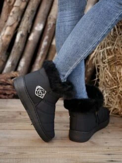 Casual Quilted Winter Furry Lined Boots -Zolucky Sales Store c5d4847e79f13bad1e75968d258e16d2