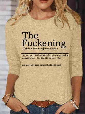 Women's Funny Sarcastic The Fuckening Sarcastic Definition Good Day Then Text Letters Casual Shirt 2 Women's Funny Sarcastic The Fuckening Sarcastic Definition Good Day Then Text Letters Casual Shirt - Image 2