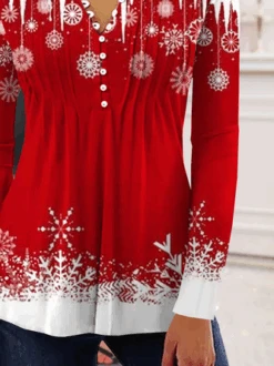 Christmas Printed Jersey Casual Long Sleeve TUNIC Top Xmas Top -Zolucky Sales Store c65ab0a2223e6ae2a4853dc748052da3