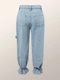 Loose Plain Casual Denim O-Line Jeans -Zolucky Sales Store c6c03c195005463bb244b7c3402ce209