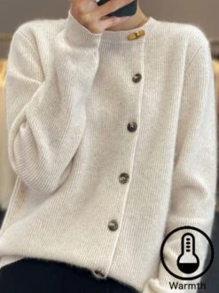 Casual Yarn/Wool Yarn Cardigan