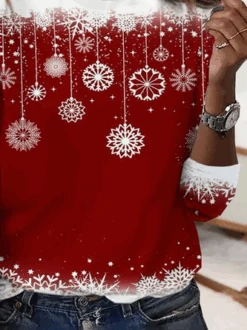 Plus Size Jersey Christmas Casual T-Shirt -Zolucky Sales Store c80c7185933d7fcfad1a50172f8cf81c